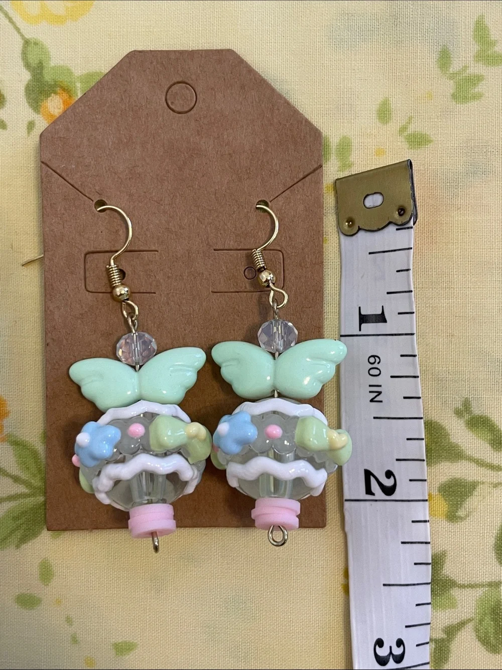 Handmade Ice Cream Bead Dangle Earrings - Picture 1 of 3